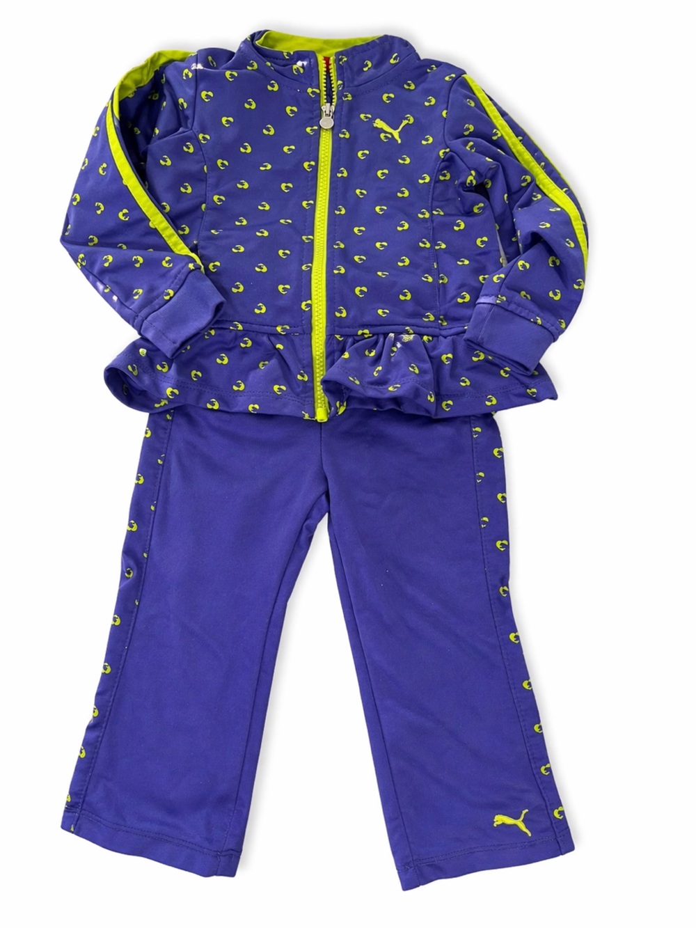 Puma Purple and Lime Kids' Pajama Set